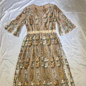 Bohme Beautiful embroidered floral dress